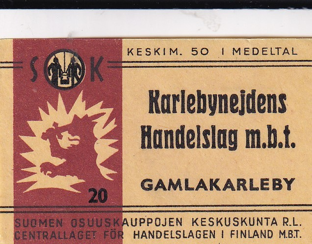 Gamlakarleby,  Handelslag   m.b.t. SOK 20     4/14
