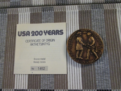 Sweden-United States 1776-1976 mitali / Axel Wallenberg.