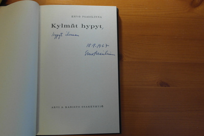 Erno Paasilinna:Kylmät hypyt.1.p.1967.Sid.Signeerattu!Hyvä!