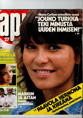 Apu n:o 27 1984 Mona Carita. Janni Spies. Asta & Markku häät