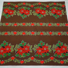 Retro joululiina - ruskea pohjaväri 120 cm x 120 cm - pikkukuva 1
