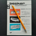 Becker autoradio esite 60-luku - pikkukuva 1