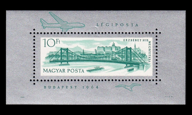 Unkari 2078BL45 ** Elisabetin sillan vihkiäiset blokki (196