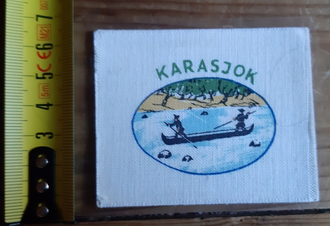 Karasjok vintage kangasmerkki harvinainen