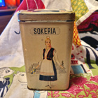 Sokeria vintage peltipurkki aihe kansallispuvut - pikkukuva 1