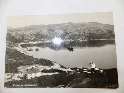 VANHA Postikortti Petsamo Liinahamari 1938