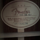 Fender F-1020 SCE BLK akustinen kitara musta - pikkukuva 2