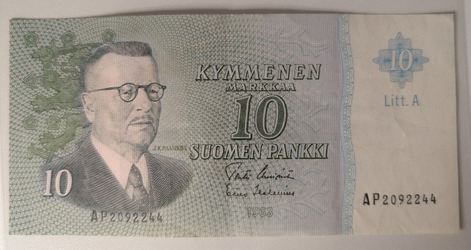 10 Markkaa 1963 Litt. A AP2092244