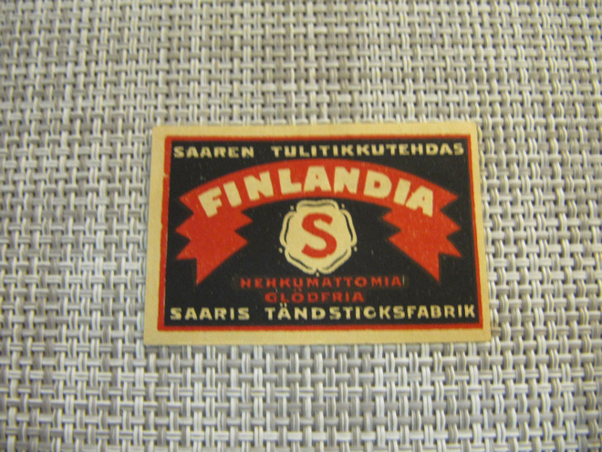 Tulitikkuetiketti Finlandia S