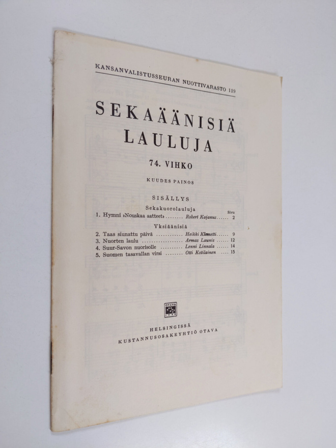 Sekaäänisiä lauluja 74. vihko