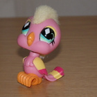 LITTLEST PET SHOP vaaleanpunainen hius PAPUKAIJA, LINTU #489 - pikkukuva 1