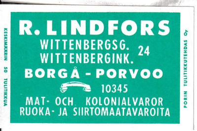 Borgå - Porvoo R. Lindfors, s96