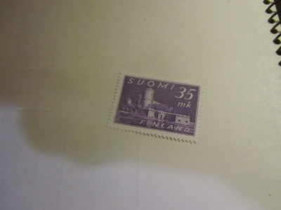 1949 yleismerkki olavinlinna 35 mk , postituore