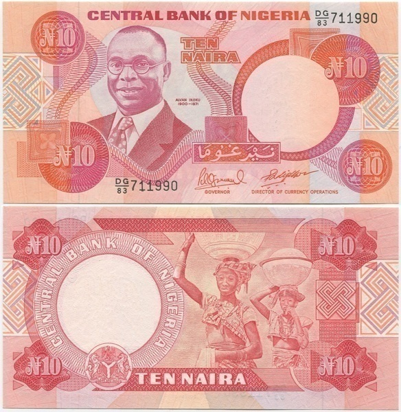 Nigeria 10 Naira 1984 (P-25e) UNC