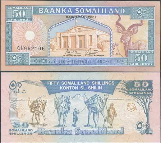 Somaliland 50 Shillings 2002 (P-7d) UNC