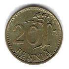1980 20 PENNIÄ KOLIKKO KÄYTETTY - pikkukuva 1