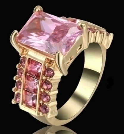 78 .. 14k Kulta Duble Pink Sapphire lady's .. Sormus