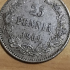 25 Penniä 1909 hopeaa kolikko - pikkukuva 1