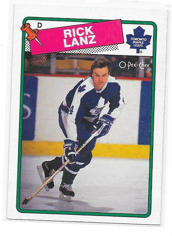1988-89 OPC #225 Rick Lanz Toronto Maple Leafs