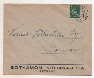 Firmakuori sotkamon kirjakauppa 1941