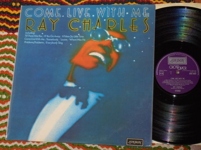 RAY CHARLES - Come Live With Me - LP 1974 soul EX