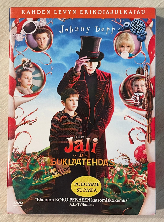 Tim Burton: JALI JA SUKLAATEHDAS (2005) Johnny Depp (2DVD)
