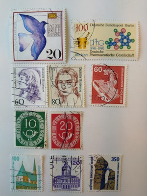 Postimerkki Saksa 10 erilaista