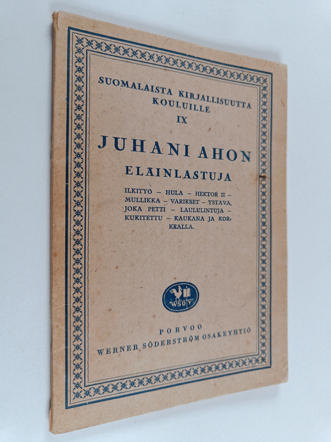 Juhani Aho : Juhani Ahon eläinlastuja