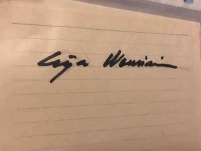 Eija Nousiainen nimikirjoitus paperilla