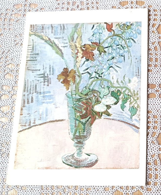 Vincent van Gogh "Flowers in a vase" postikortti