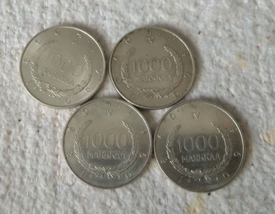 Suomi 1000 markkaa 1960 4 kpl