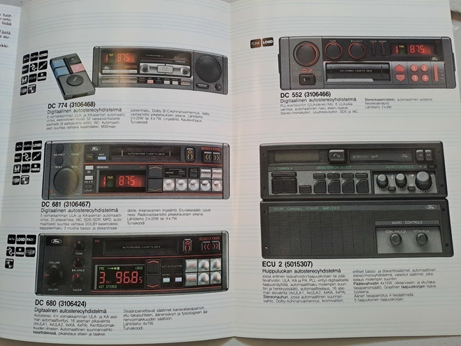 Ford Autostereot -esite, 1988