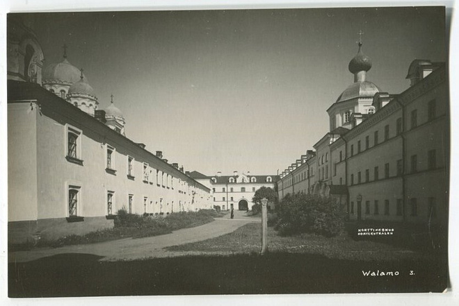 Valamon luostari, rakennuksia ja sisäpiha, 1936