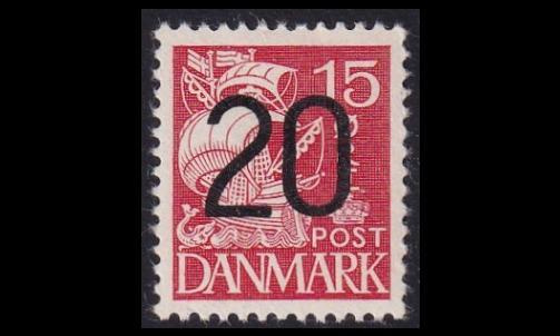 Tanska 256 * Laiva 20/15 öre päällepainama (1940)