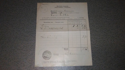 Kokkola venäläisleima SP kuitilla 1901 26/1