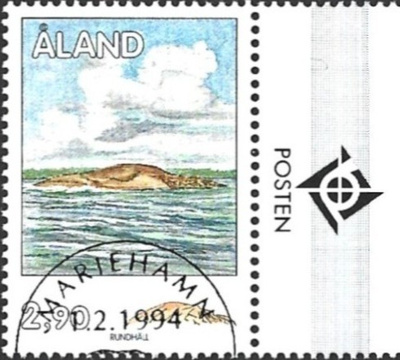 Åland 1994 Silokallio 2,90 mk välilöpari logo EPL Lape 081