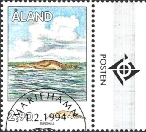 Åland 1994 Silokallio 2,90 mk välilöpari logo EPL Lape 081