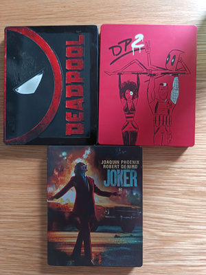 Deadpool 1&2 steelbook, joker steelbook bluray