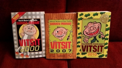 Suomen parhaat - VITSIKIRJOJA 6kpl ( 2000 , 2007 ja 2010 )