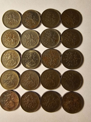 1 markan kolikoita