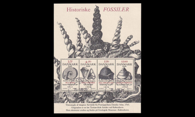 Tanska 1195-8BL10 o Fossiileja (1998)