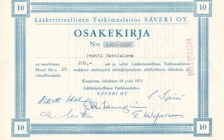 OKK 1974 Lääketieteellinen Tutkimuslaitos Säveri Oy Kuopio