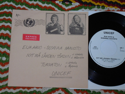 7" EIJA AHVO & SUSANNA HAAVISTO - UNICEF single EX+