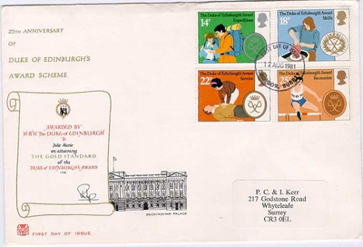 Englanti Mi 886-9 FDC