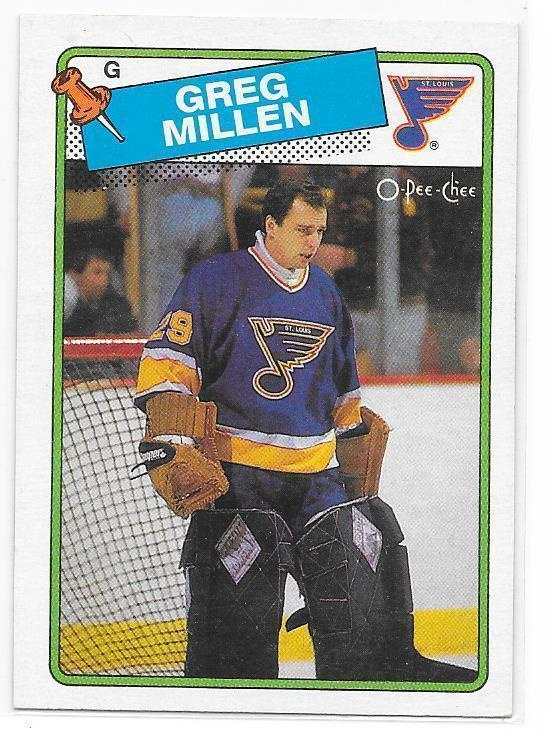 1988-89 OPC #117 Greg Millen St Louis Blues MV
