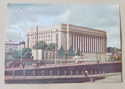 Helsinki, Eduskuntatalo, Olympiakuva nro 6, väripk, ei p.