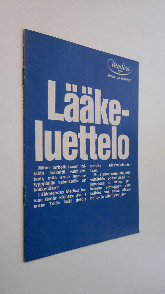 Medica : Lääkeluettelo