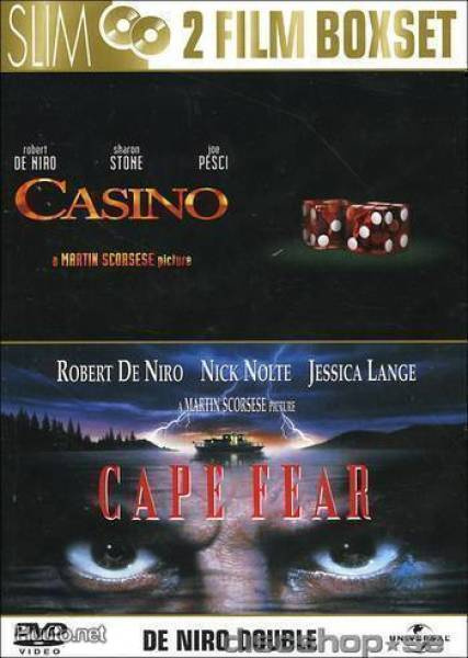 2 leffaa; CASINO / CAPE FEAR (2xdvd)(Robert de Niro) UUSI