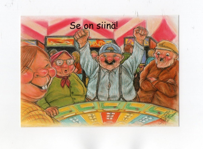 "°SE ON SIINÄ!"° -KORTTI / Hörölän väkeä huvipuistossa