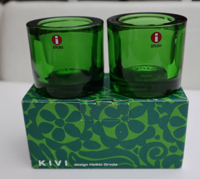Iittala kivi 2 kpl KARTION VIHREÄ TAMARA laatikossa
